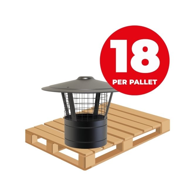 Mi Flues TW Pro 150mm - Rain Cap with Mesh (Pallet of 18)