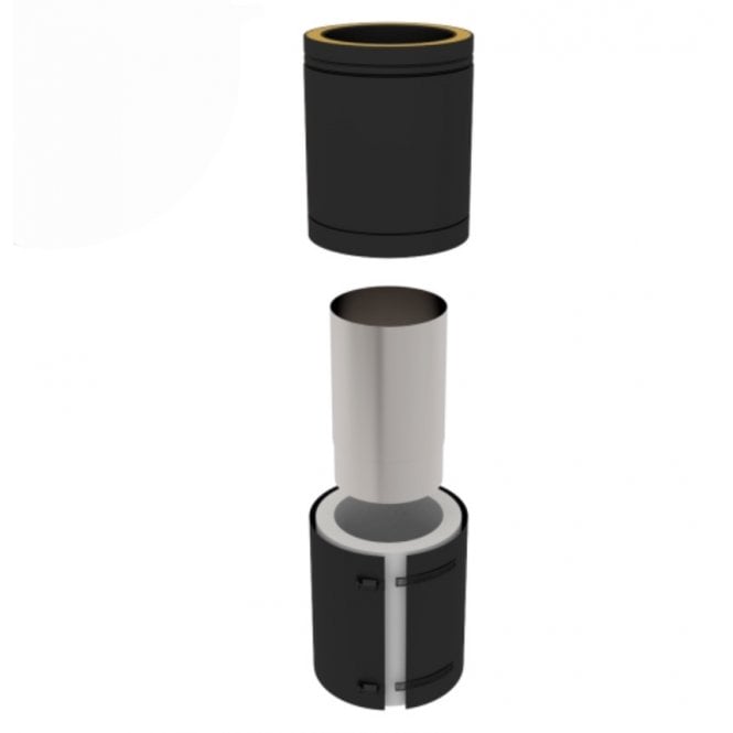 Mi Flues TW Pro MB - 250mm Adjustable Connecting Pipe
