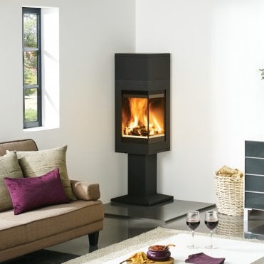 Quadro 1T Woodburning Stove on Pedestal