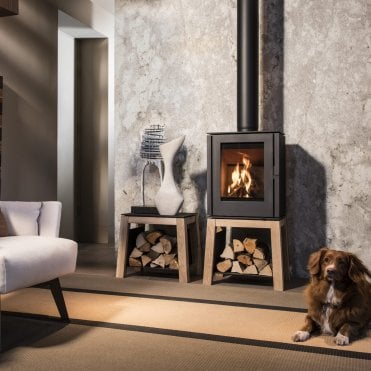 Qudos Haarlem with Wood Pedestal Woodburning Stove