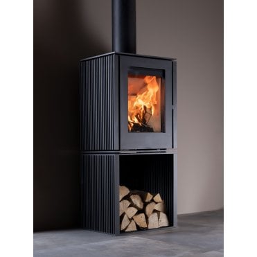 Qudos Haarlem Woodburing Stove with Bars Pedestal