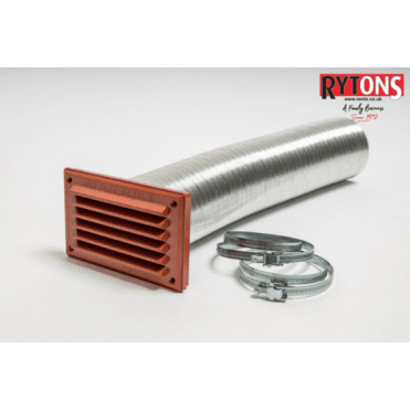 Rytons 82mm Direct Ventilation Kit with 6x3 Louvre Grille