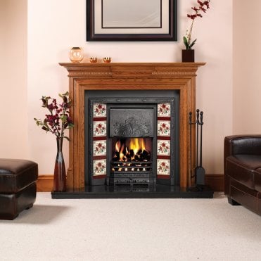 Stovax Art Nouveau Tiled Convector Fireplace