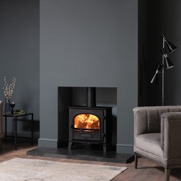 Stovax Stockton 5 Wide Single Door Fixed Grate Multi Fuel Stove