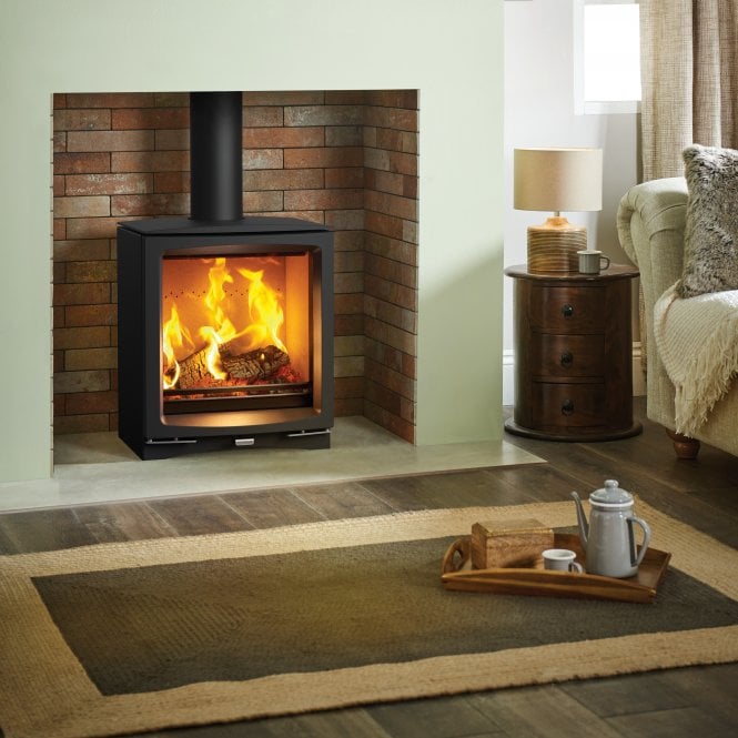 Stovax  Vogue Medium Multi Fuel Eco Stove With Cast Iron Top Plate