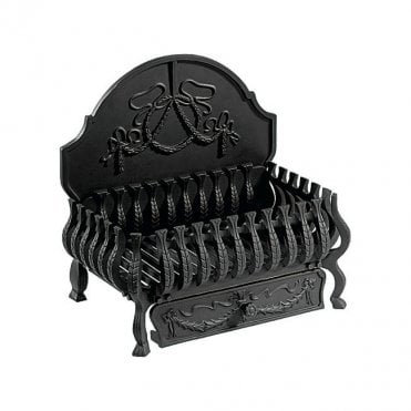 Gallery Collection 18" Valencia (with back) in Black Fire Basket