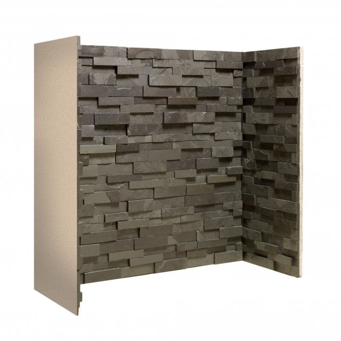 The Gallery Collection Gallery Collection Black Staggered Slate Inglenook Chamber