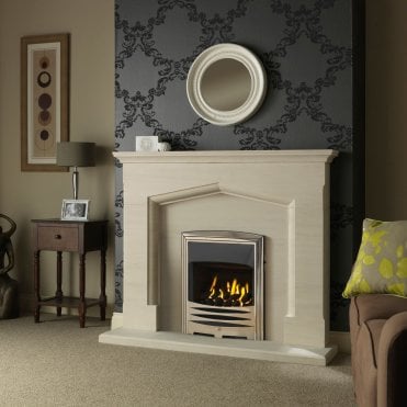 Gallery Collection Coniston 54" Portuguese Limestone Fireplace Suite