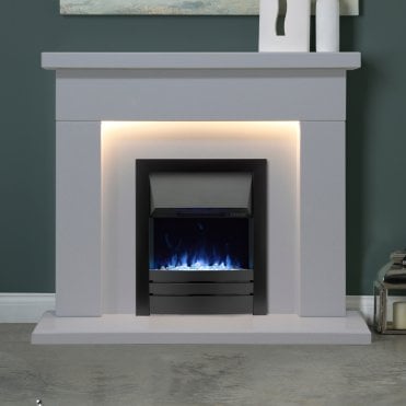 Gallery Collection Durrington 48" Arctic White Fireplace Suite with Lights