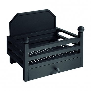 Gallery Collection Elan in Black (with back) Fire Basket