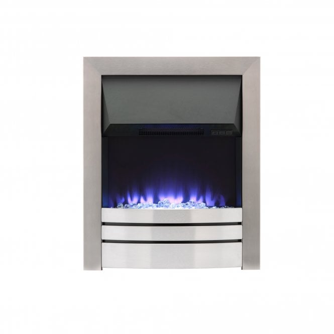 The Gallery Collection Gallery Collection Hopton Stainless Steel Frame Remote Control Electric Fire