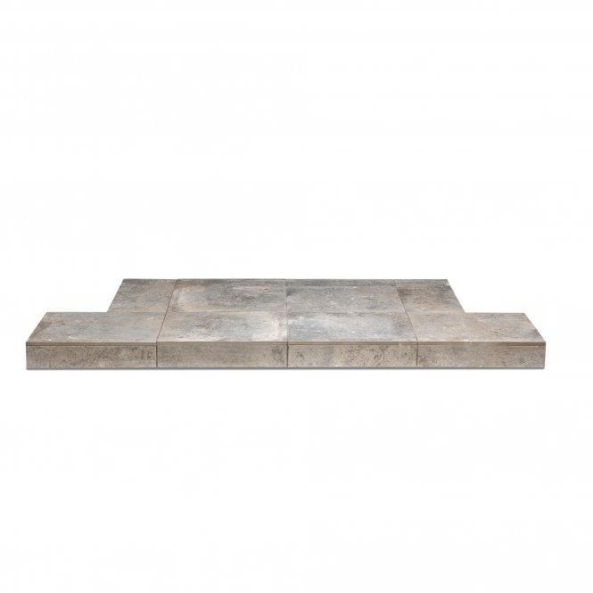 The Gallery Collection Gallery Collection Steel Grey Tiled Hearth