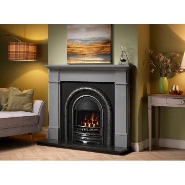 Velletri Persian Grey Limestone Mantel 57"